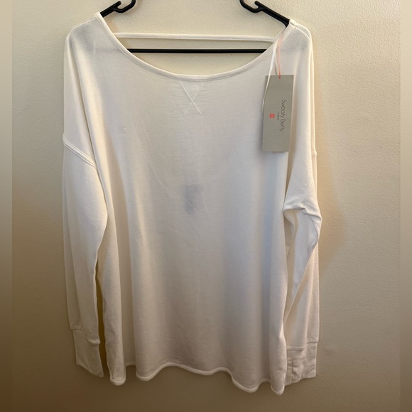 NWT Sweaty Betty White Simhasana Sport Sweatshirt, Size Medium - Picture 1 of 4